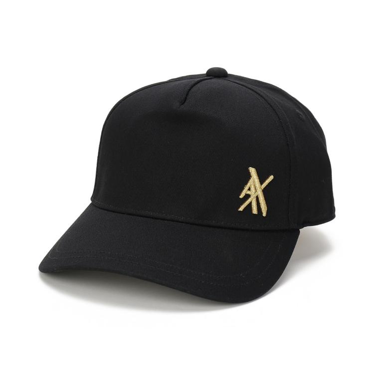 Armani Exchange 男士帅气有型刺绣logo棒球帽 In Black