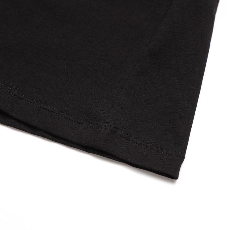 Armani Exchange 女士全棉短袖简约舒适字母圆领t恤 In Black
