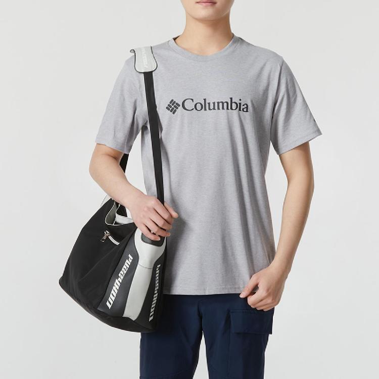 Columbia 男装上衣短袖圆领透气舒适健身训练日常休闲运动t恤 In Gray