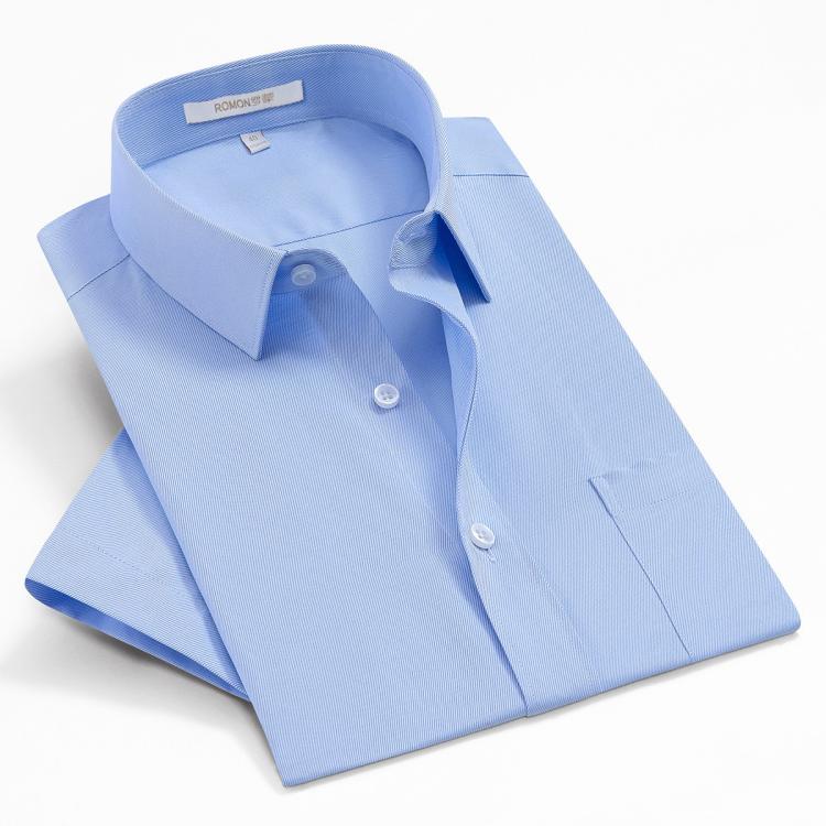 罗蒙 【林志颖同款】男士衬衫纯色舒适商务时尚休闲吸湿透气衬衫男
