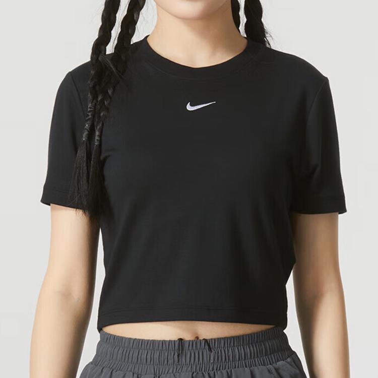Nike 时尚修身 百搭休闲 女子短款短袖t恤 In Black
