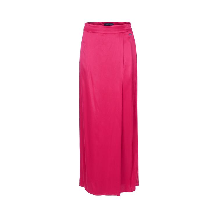Armani Exchange 女士法式摩登阔腿裤亲肤丝滑长裤 In Pink