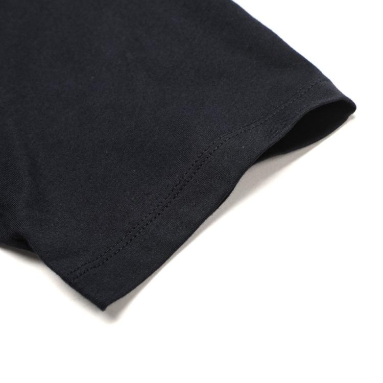 Armani Exchange 男士复古拼色logo纯棉圆领短袖t恤 In Black