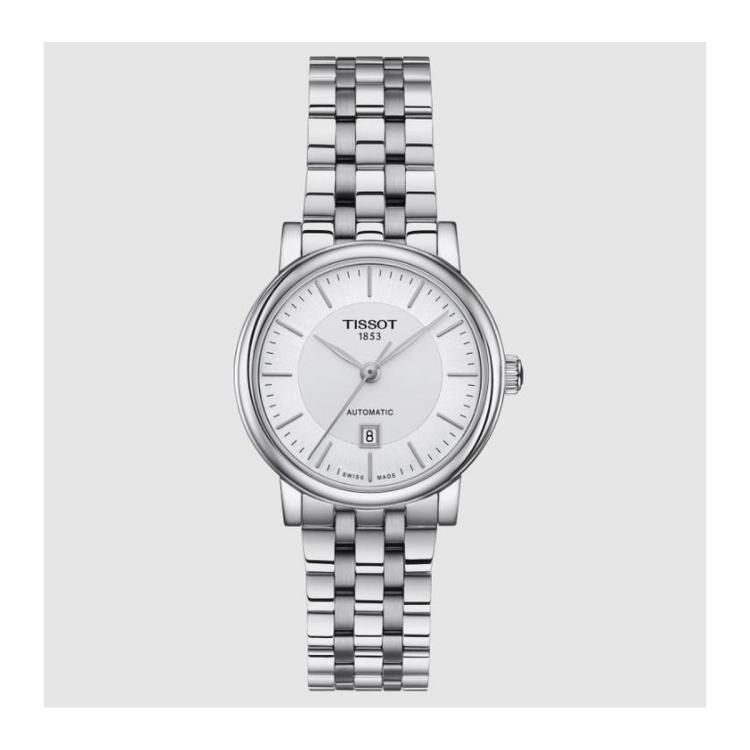 Tissot 天梭卡森臻我系列钢带机械女表t1222071103100 In Metallic