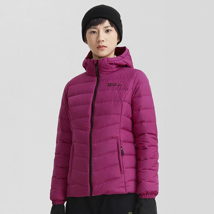 Jack Wolfskin 狼爪秋冬款女式户外运动休闲保暖羽绒服 In Purple