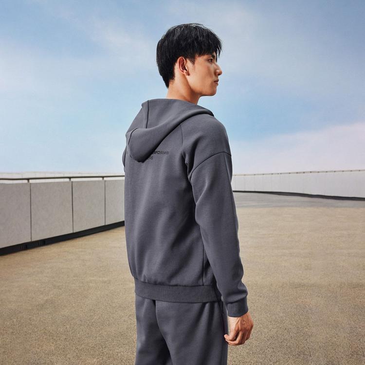 SKECHERS 斯凯奇 【GOKNIT舒弹科技】秋季连帽运动外套男健身跑步服男式外套 6920494216088129880