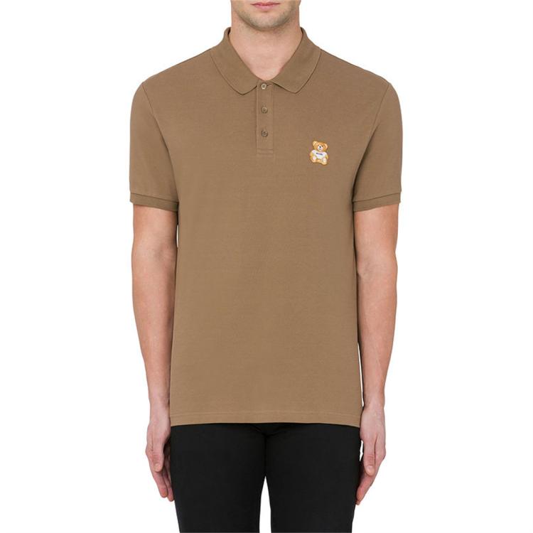 Moschino 男士泰迪熊棉质polo衫 In Brown