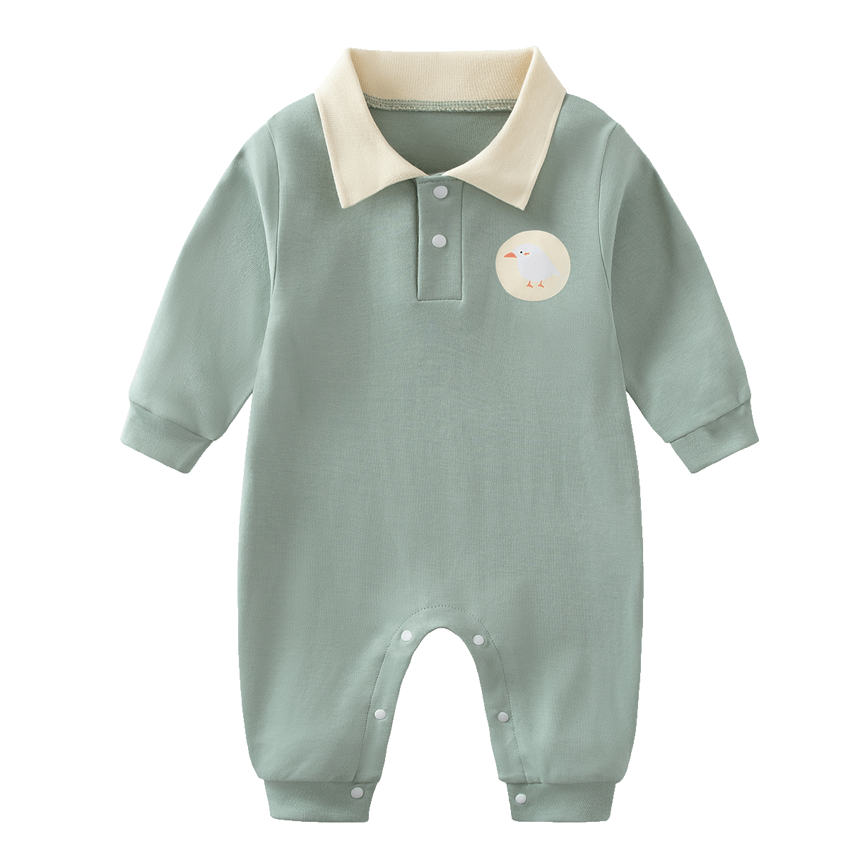 梦特娇 【100%棉】新生儿连体衣春秋宝宝哈衣爬服A类婴儿长袖睡衣 27.5元