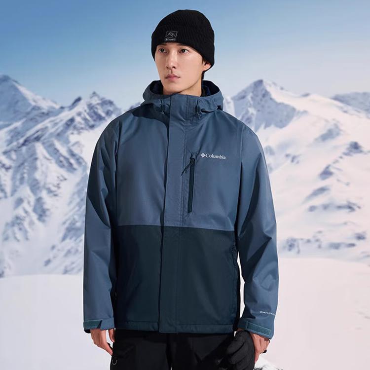 Columbia Hikebound™ Ii Rain Jacket In Dark Mountain/collegiate Navy