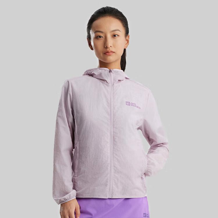 Jack Wolfskin 狼爪24春夏女式户外运动休闲防晒夹克 In Purple