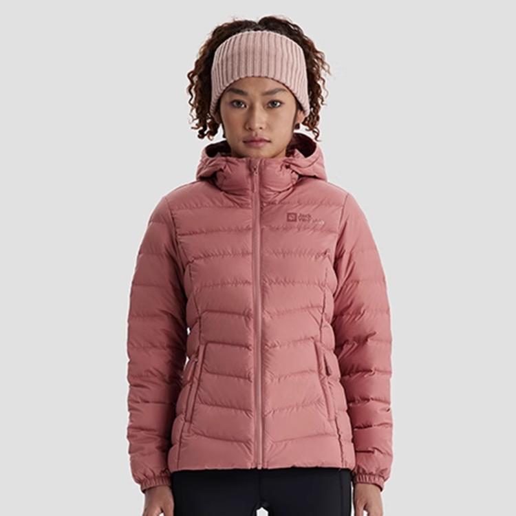 Jack Wolfskin 狼爪羽绒服24秋冬女式户外运动休闲羽绒服 In Pink