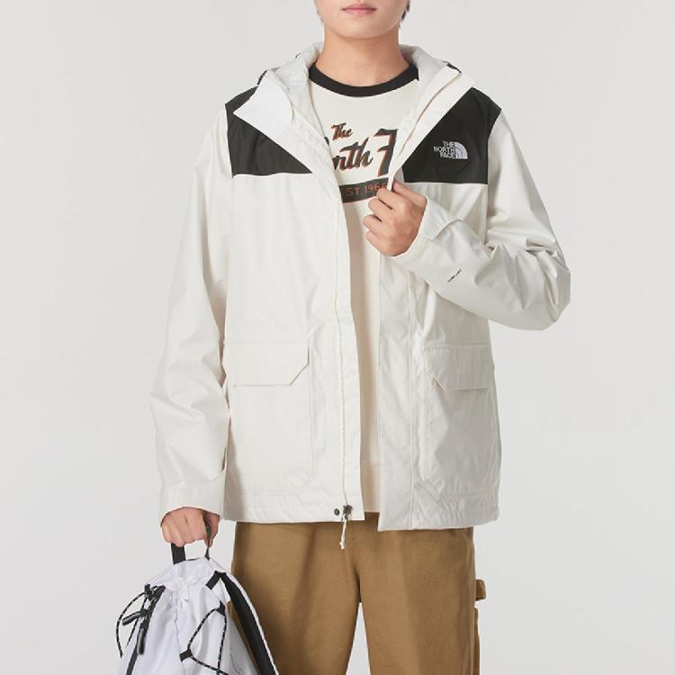 The North Face 户外连帽夹克男装上衣休闲舒适时尚登山徒步运动外套 In White