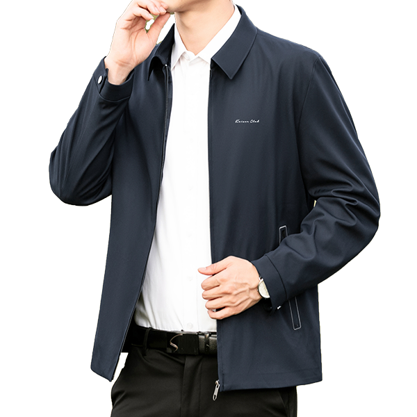 凯撒【线下品质&福利款】春季易打理翻领商务纯色夹克外套男