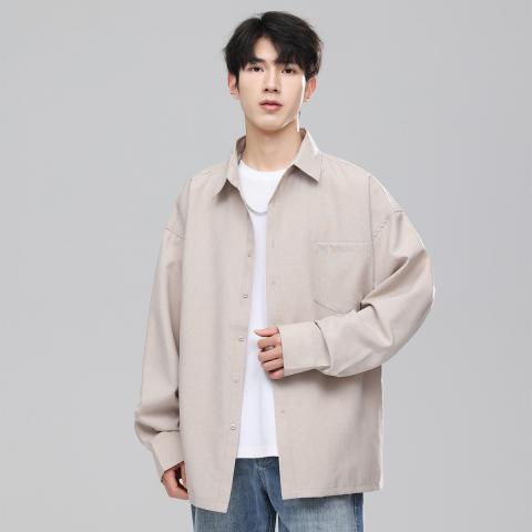 班尼路 男款衬衫春秋上衣新款时尚潮流简约宽松舒适百搭休闲男士上衣衬衫 图片 4