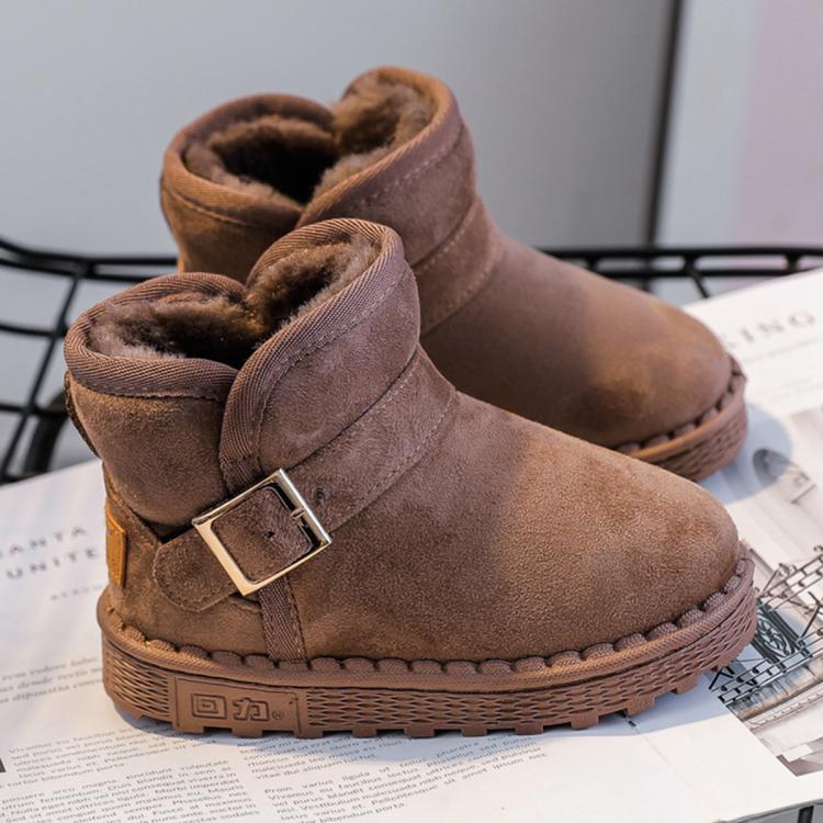 回力 冬季爆款童鞋儿童加绒保暖雪地靴男女童长绒棉鞋大小童短靴