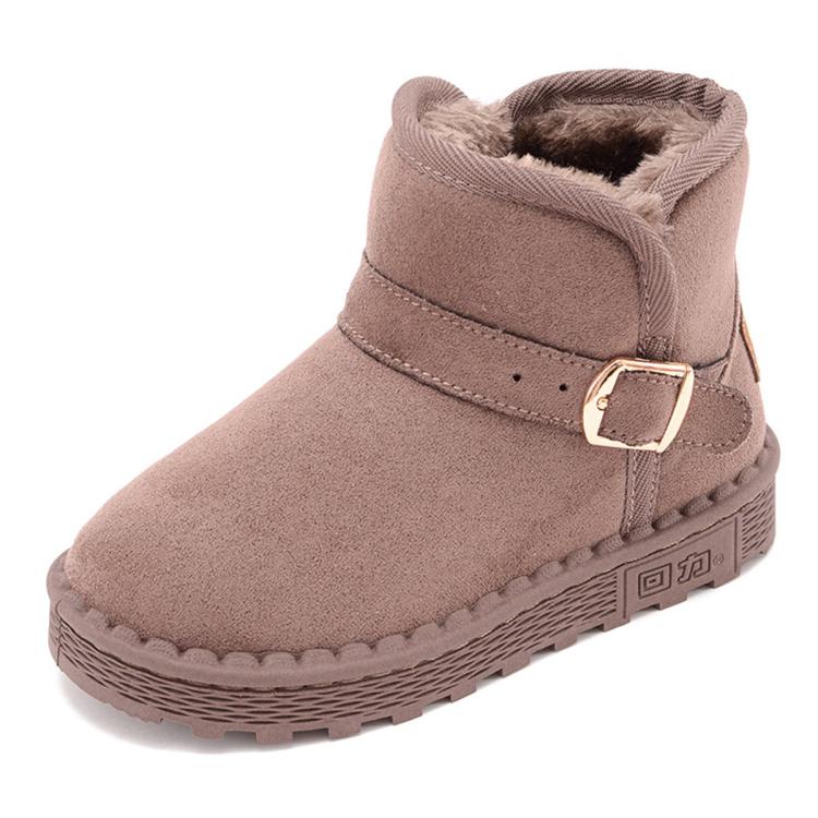 回力 冬季爆款童鞋儿童加绒保暖雪地靴男女童长绒棉鞋大小童短靴