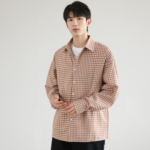 班尼路 经典蓝白格子衫男26新款开衫翻领衬衣通勤百搭休闲质感男士衬衫 图片 5