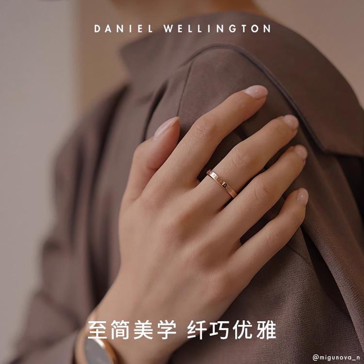 DANIEL WELLINGTON DW经典素圈系列情侣同款单只戒指食指戒时尚首饰对戒尾戒送礼