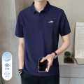 德尔惠 夏季翻领冰丝POLO衫男式时尚亲肤百搭休闲短袖清爽透气T恤男