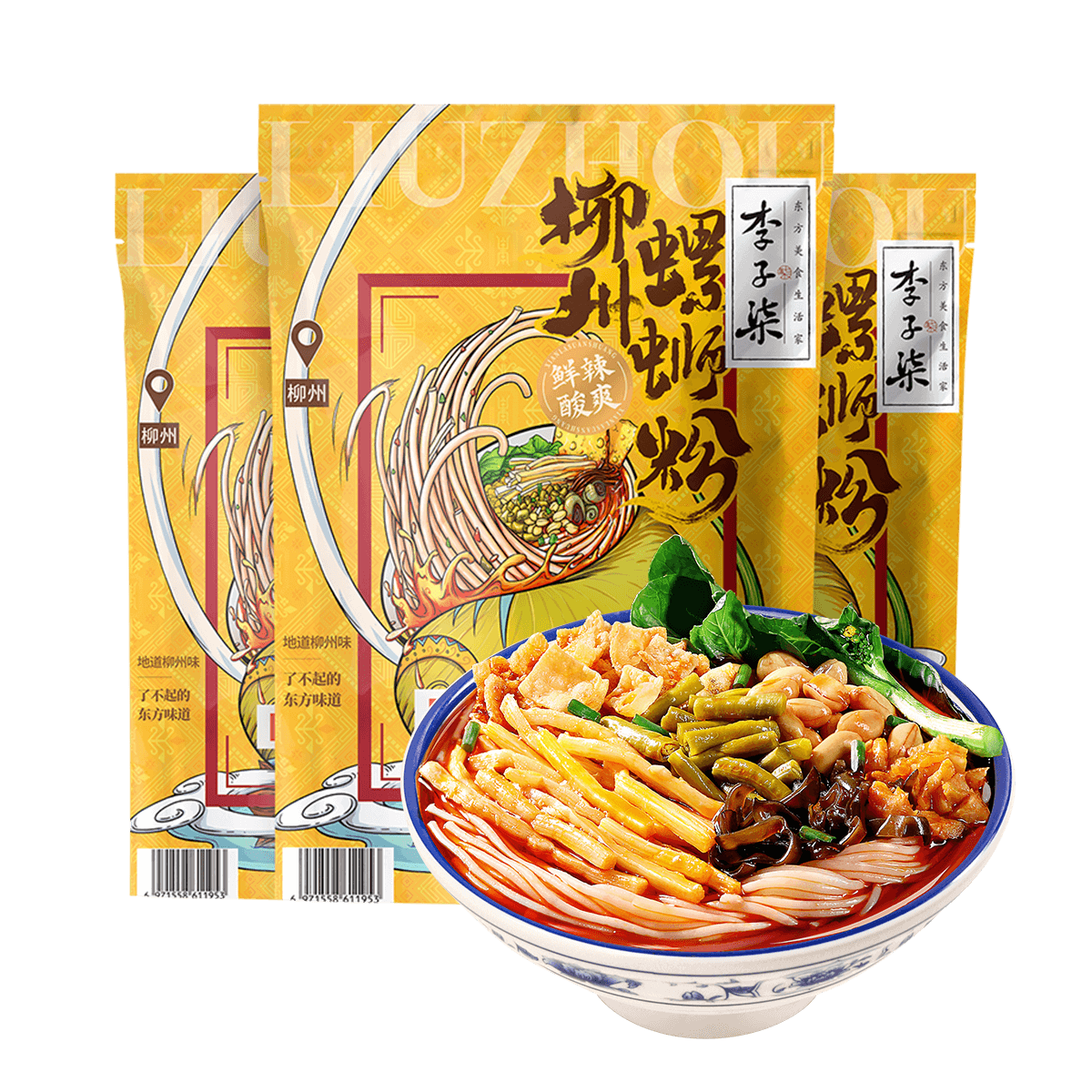 李子柒 螺蛳粉 柳州螺蛳粉 广西特产 3袋330g 宵夜速食方便米粉 唯品会特卖价26.94元