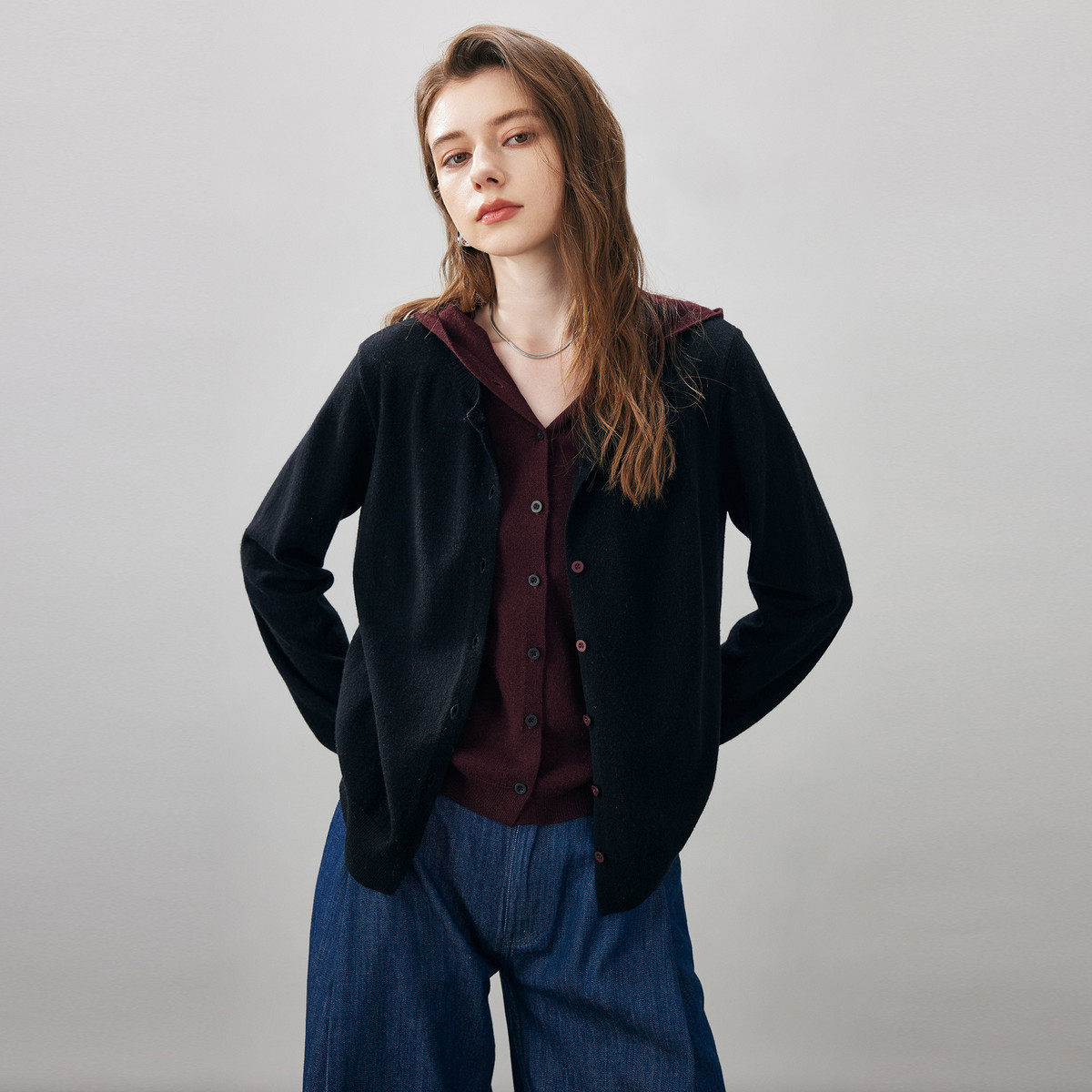 ���� ײɫ����������ë��֯���� Ů����ñ���������˶����� 322Ԫ