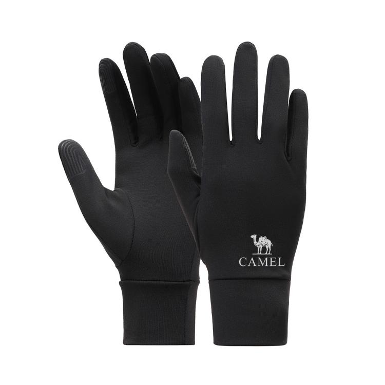 骆驼 触屏手套跑步骑行防滑加绒保暖运动手套中性运动手套薄款手套