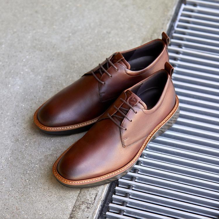 ECCO 【入会满减100】德比鞋商务皮鞋男英伦真皮低帮鞋836404