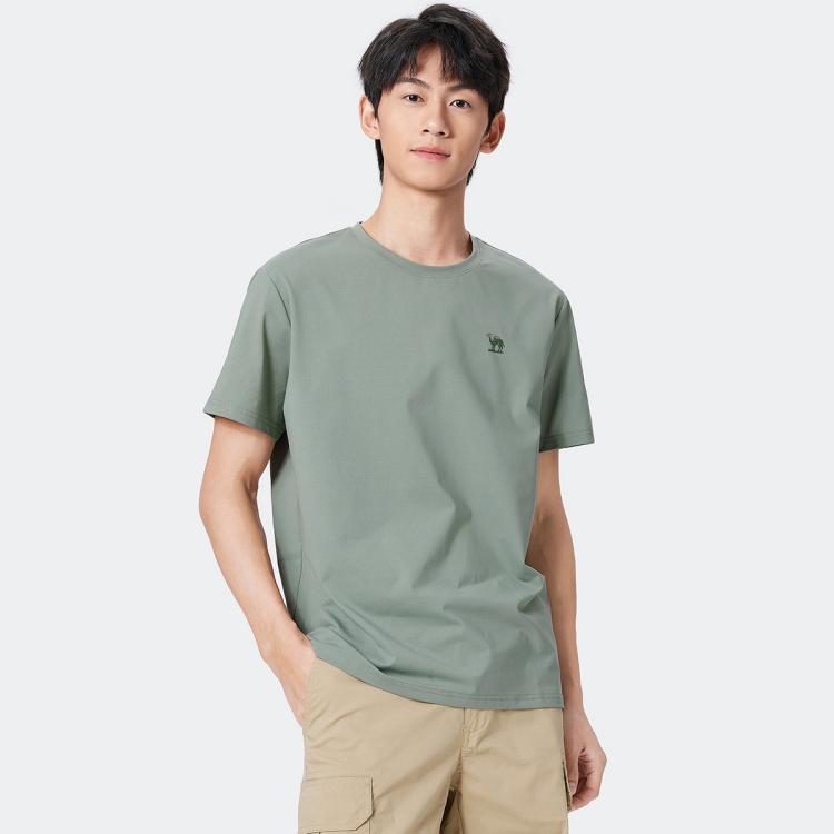 骆驼 2026夏季速干轻薄透气纯色圆领短袖t恤男t恤女情侣款