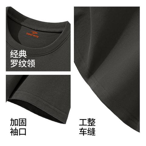 德尔惠 【100%纯棉】夏季男女同款柔软透气日常百搭运动休闲短袖T恤 图片 7