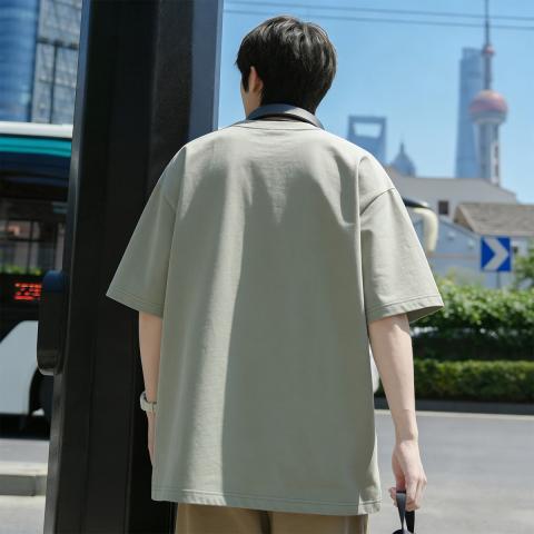 班尼路 【百搭出游】休闲纯棉短袖t恤男圆领夏季正肩青少年男款运动上衣 图片 5