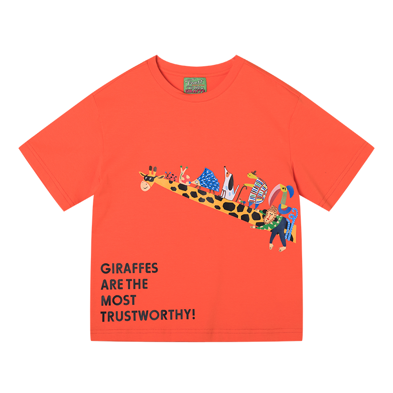 GXG.KIDS ��ͯT�� �ļ��¿� ��ͨӡ�� Բ����� ��ɫ 78Ԫ