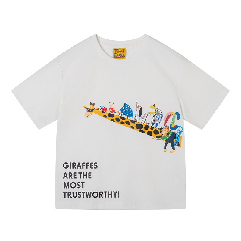 GXG.KIDS ��ͯT�� �ļ��¿� ��ͨӡ�� Բ����� ��ɫ 78Ԫ