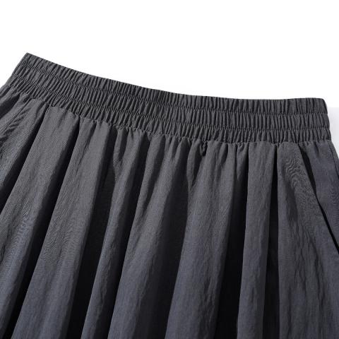 德尔惠 【凉感】半身裤裙女夏季款新款高腰垂感休闲阔腿裤小个子山本裙裤 图片 2