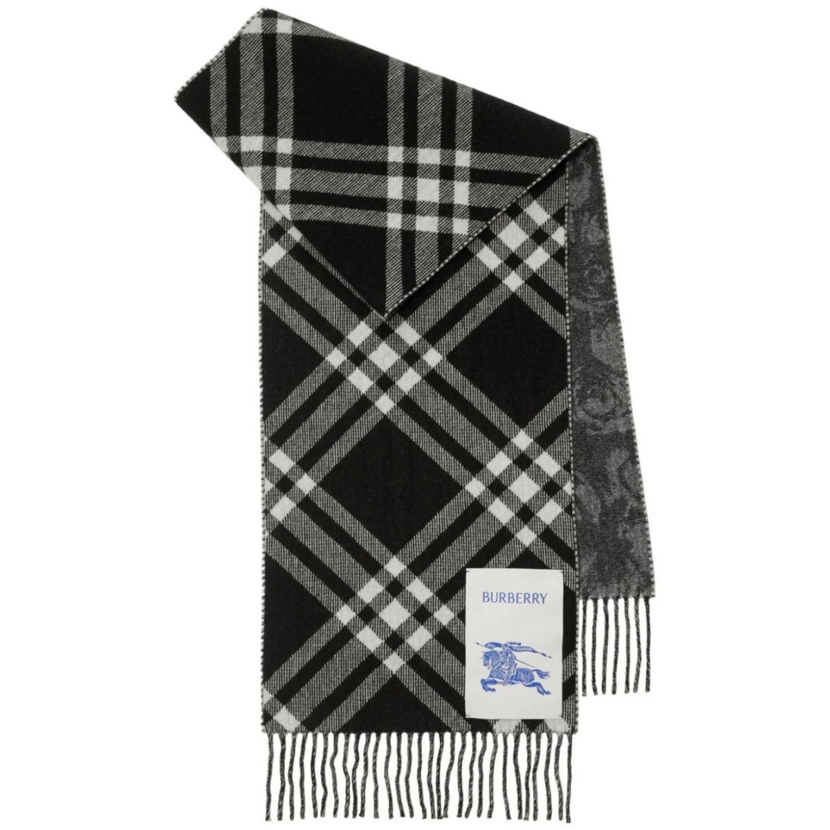 BURBERRY burberry博柏利 图案设计 绒线围巾 男款