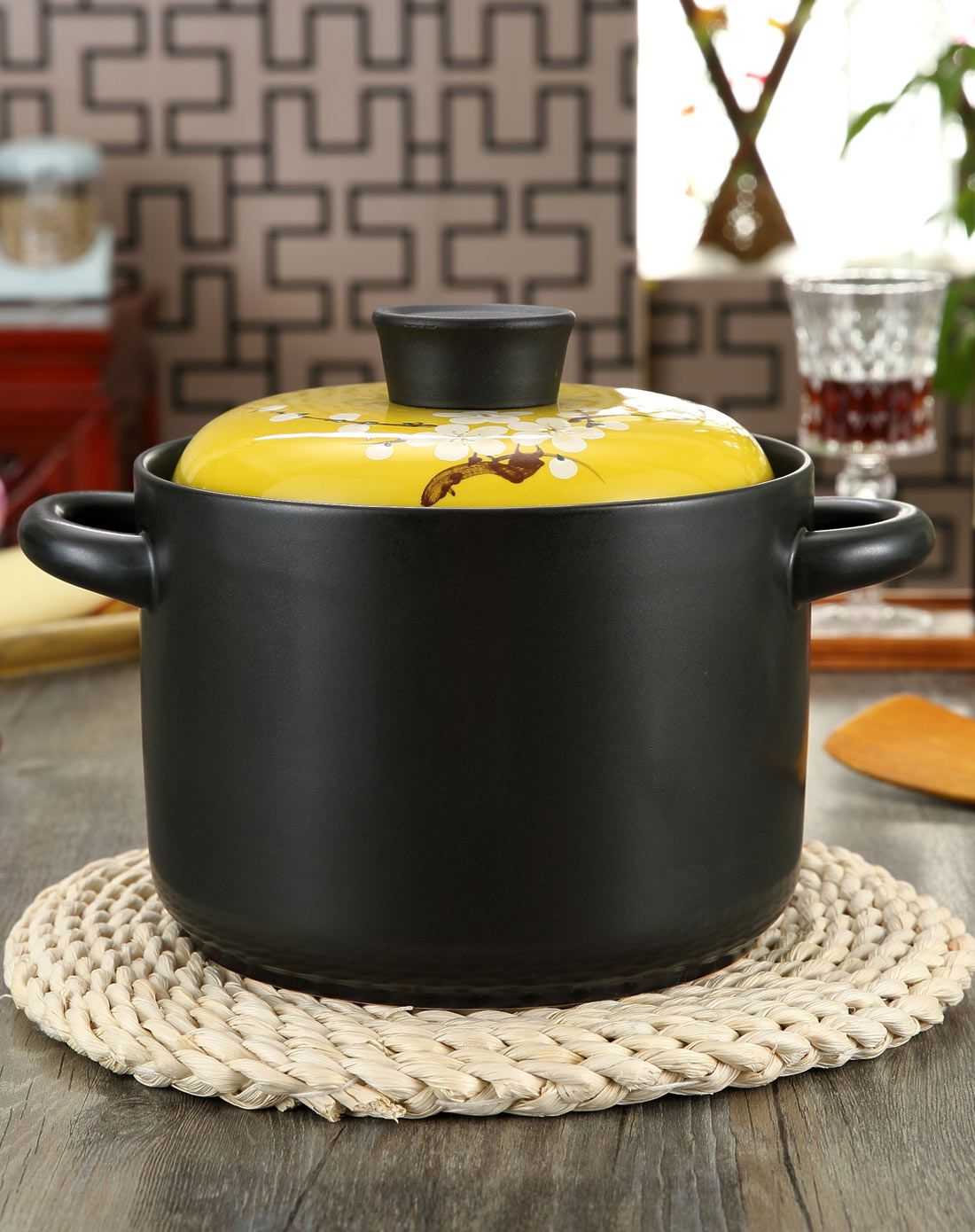 手彩系列直身锅汤锅砂锅3.5l