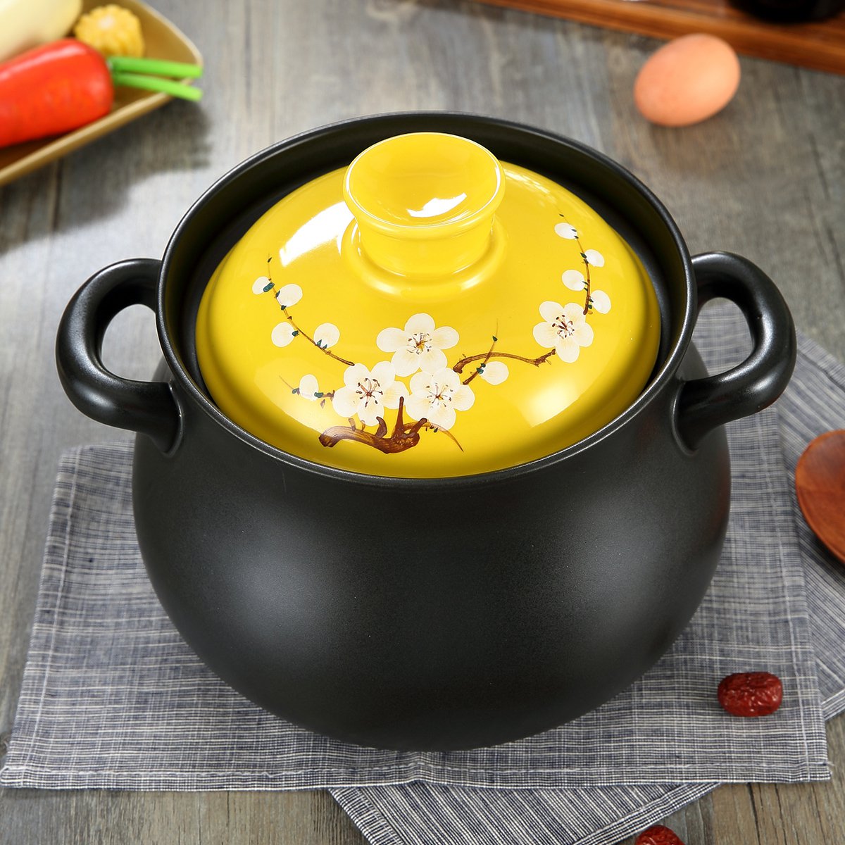 手彩系列大肚汤锅砂锅4.5l