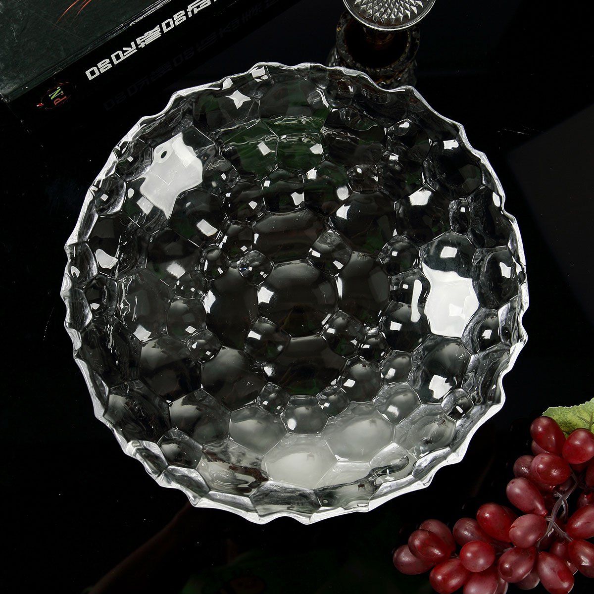 梦幻水晶玻璃果盘盘子258mm