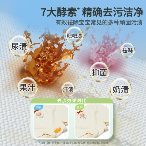 润本 【内衣专用】儿童内衣裤洗衣液300ml3瓶 祛血渍专用洗衣液 图片 5