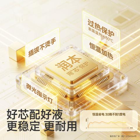润本 【定时省心】电热蚊香液无烟无味三挡定时电蚊香器 防蚊液驱蚊液 图片 10