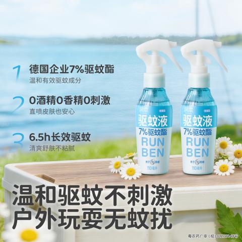 润本 户外防蚊液驱蚊液 卡通植物精油贴 止痒膏包装随机 图片 8