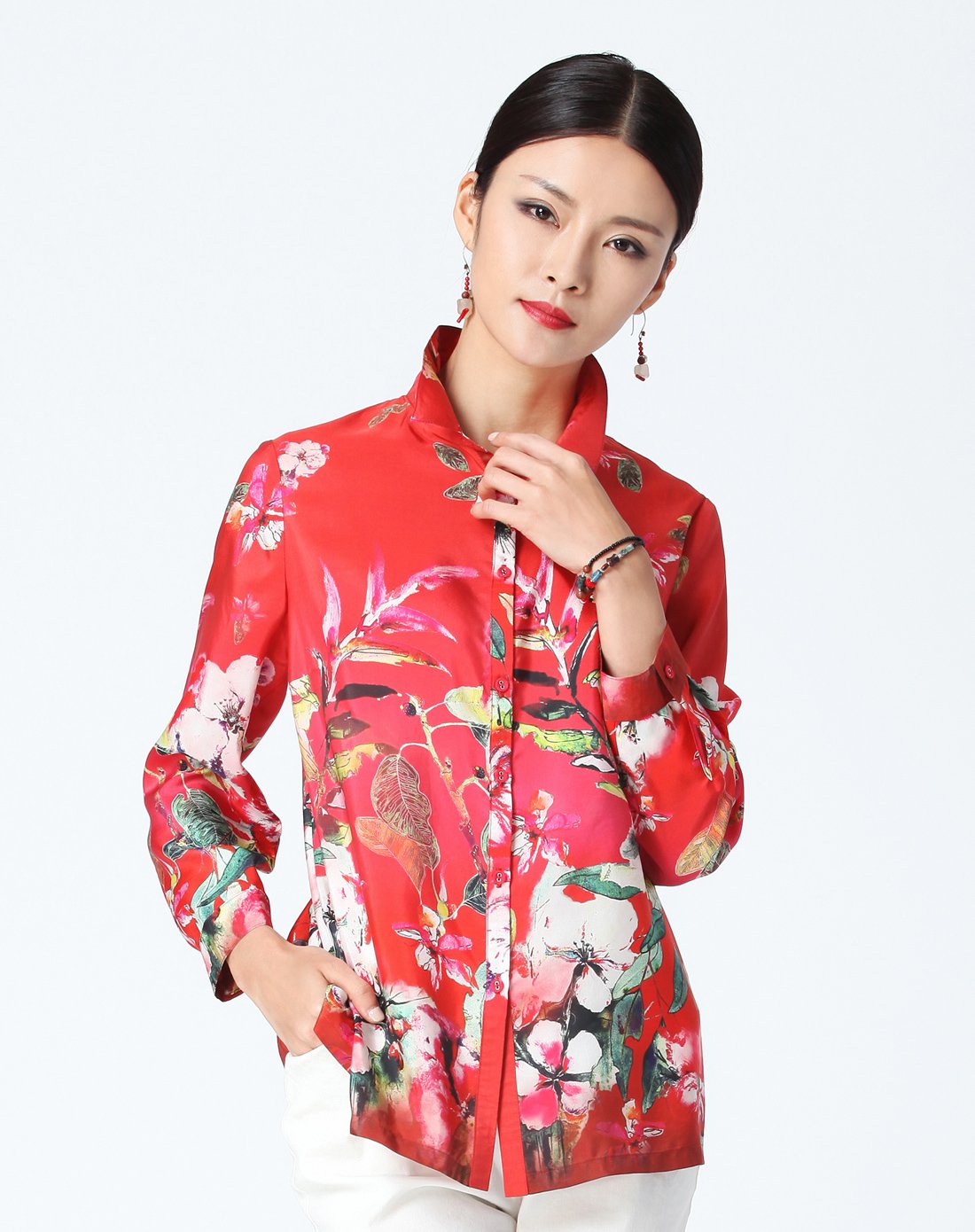 tangy/天意专柜春夏季印花女单上衣女衬衣