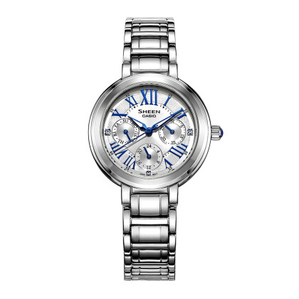 人气款sheen系列都市优雅蓝色气球罗马盘石英女士手表