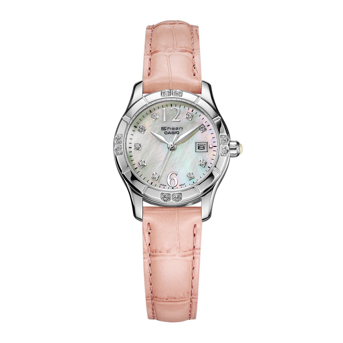 【送给亲爱的】卡西欧 sheen系列时尚镶钻石英女士手表