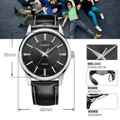 卡西欧热卖款指针系列商务休闲简约防水石英男士手表mtp1303l1a-k
