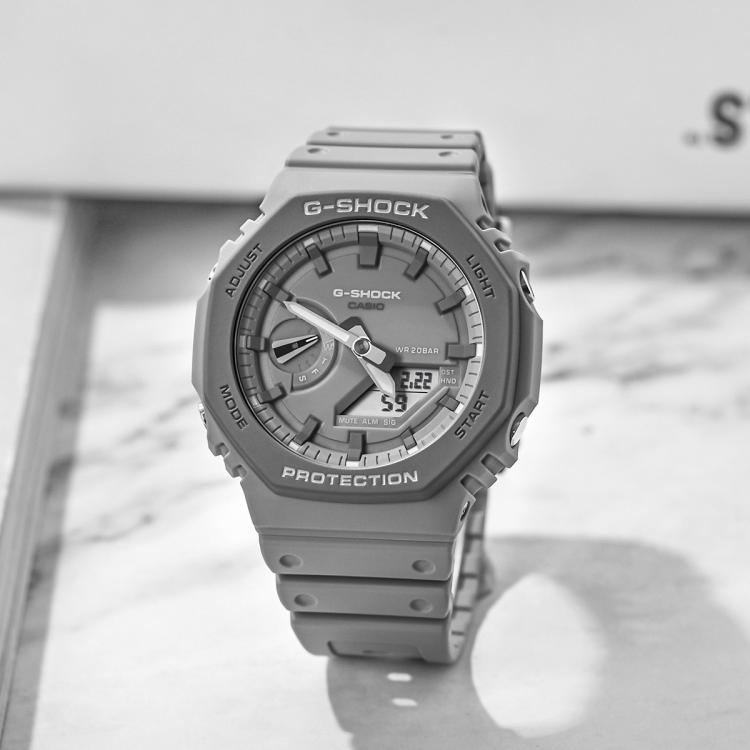 Casio 卡西欧手表g-shock八角农家橡树系列户外运动防水防震男表 In Gray