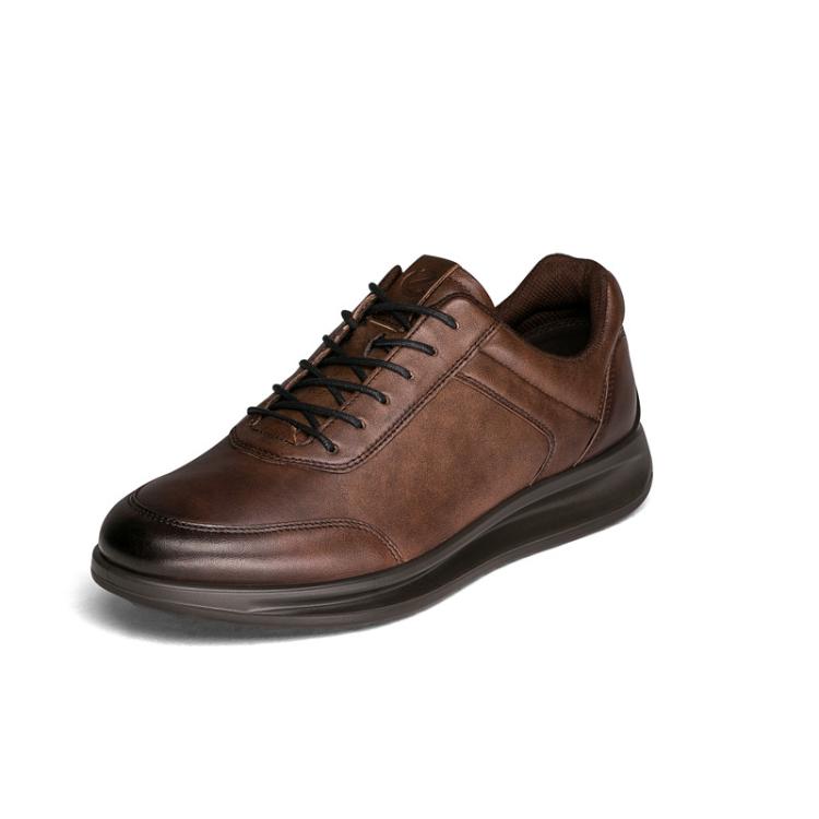 ECCO 【入会满减100】运动休闲鞋 百搭透气真皮皮鞋男鞋潮鞋207124