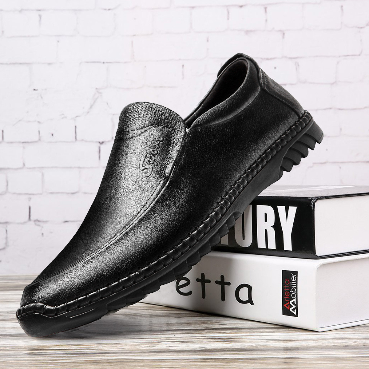 【头层牛皮】【柔软大底】冬季男士皮鞋真皮商务休闲鞋软皮软底爸爸鞋