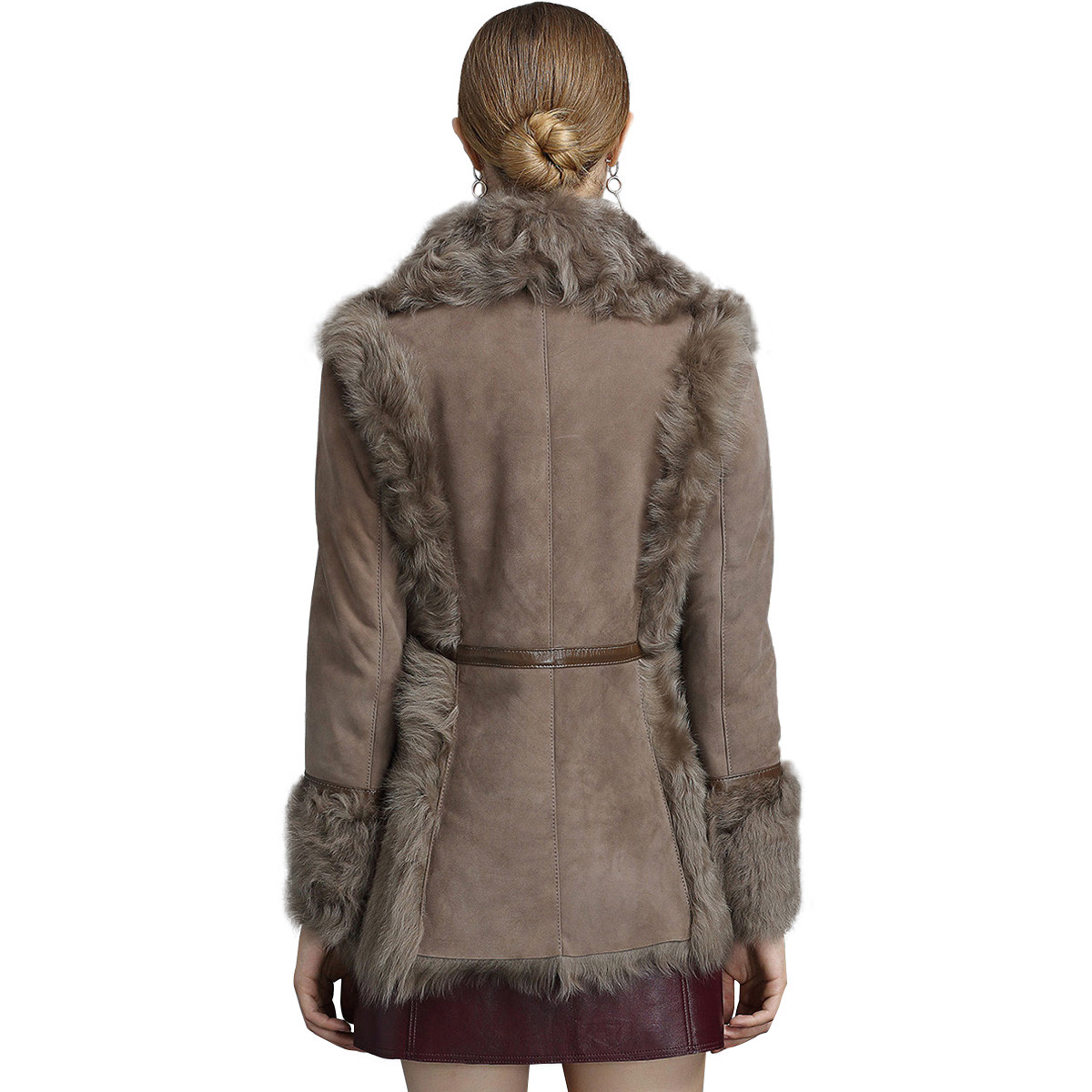 女装小湖羊皮时尚个性翻领皮毛一体