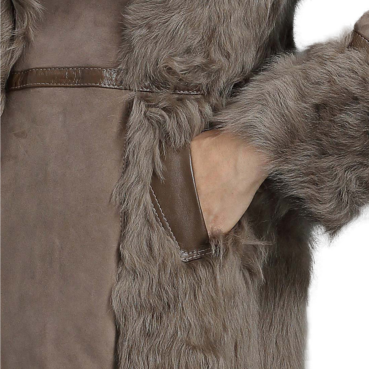 女装小湖羊皮时尚个性翻领皮毛一体