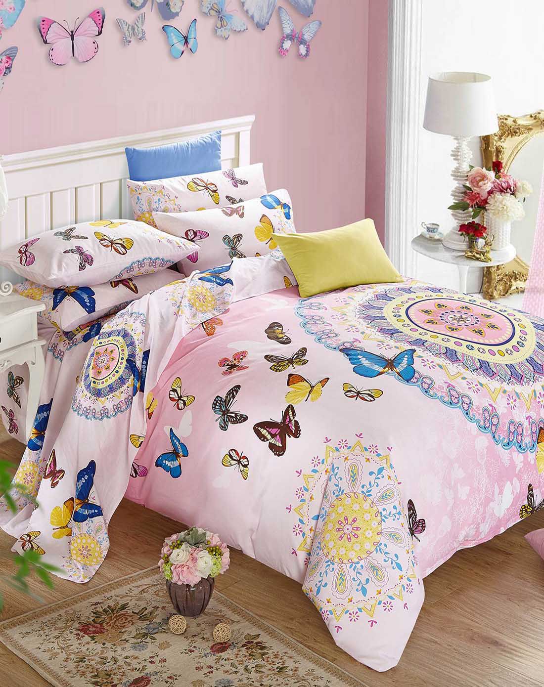 200*230紫罗兰家纺全棉环保斜纹四件套